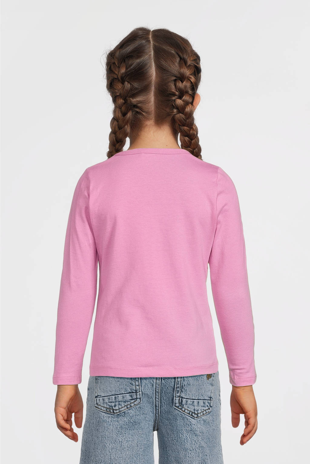 NAME IT longsleeve NKFOLISIA met printopdruk roze