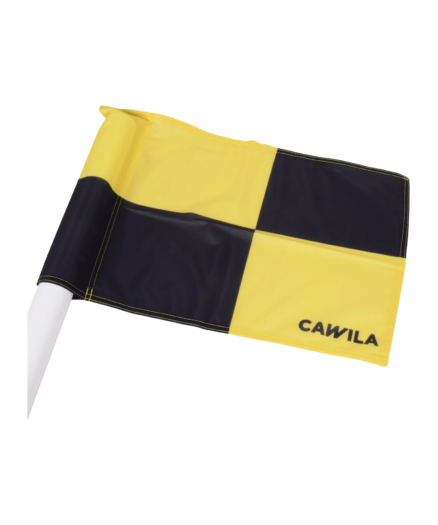 Cawila Eckfahne CHECKERED 45x45cm Schwarz Gelb