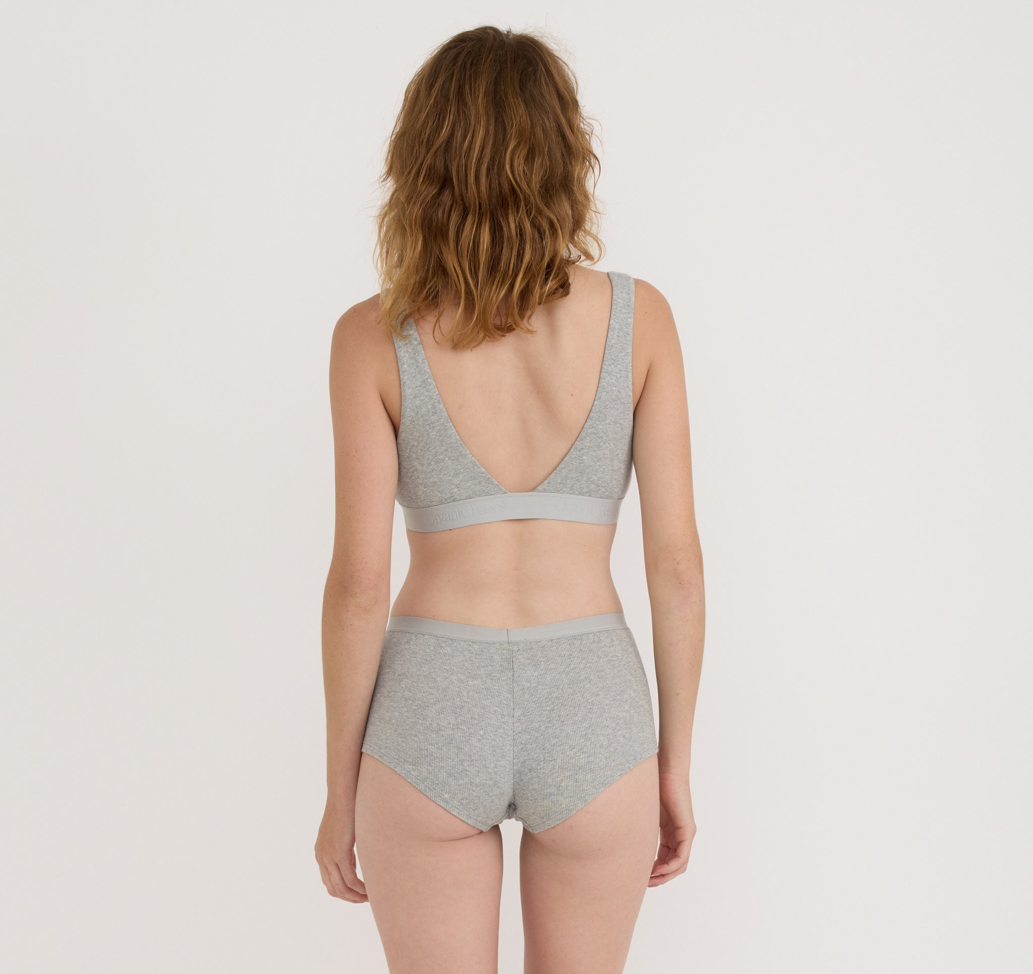 ORGANIC COTTON<br>Core Rib Plunge Bralette