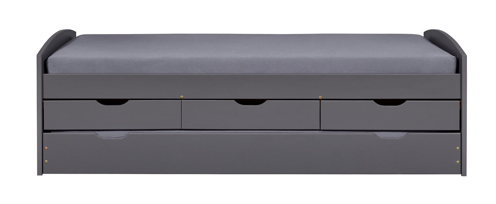 Stauraum-/Funktionsbett ANDRE90 x 200 cm grau