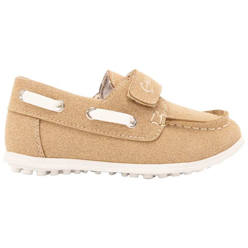 Baskets basses style bateau pour garçon - Beige