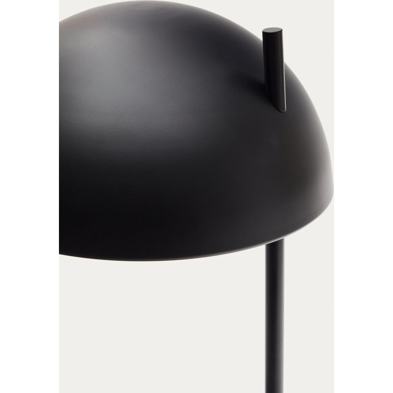 Lampe de table Catlar en bois de frêne et métal avec finition noire