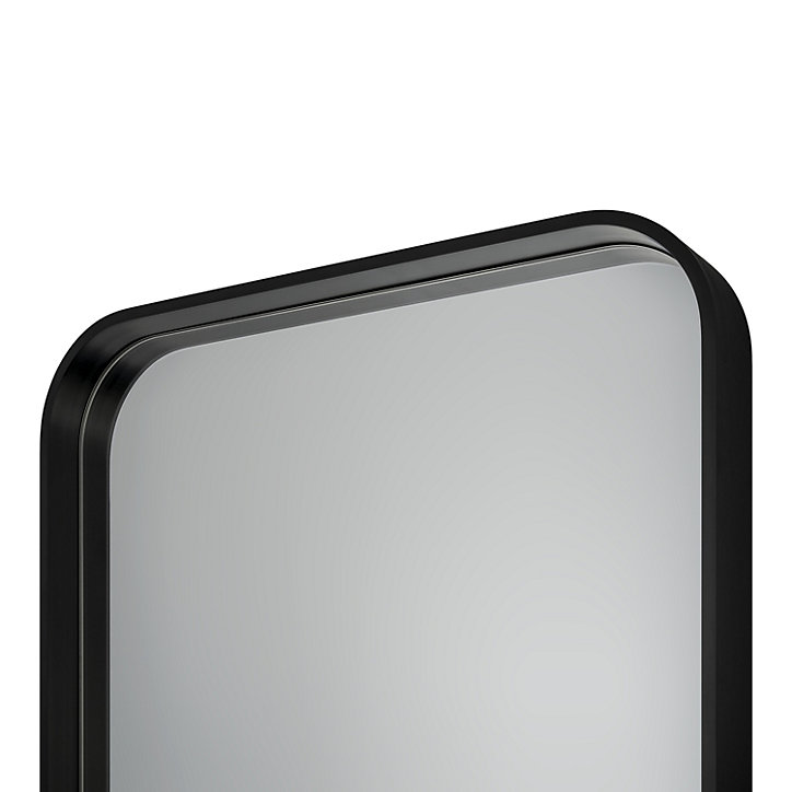 Miroir salle de bains carré 60x60 cm Tisa noir