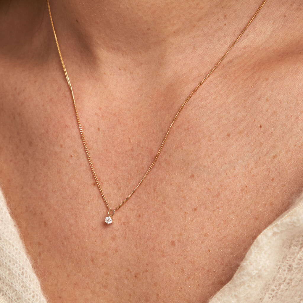 Collier Samantha Or Jaune Diamant