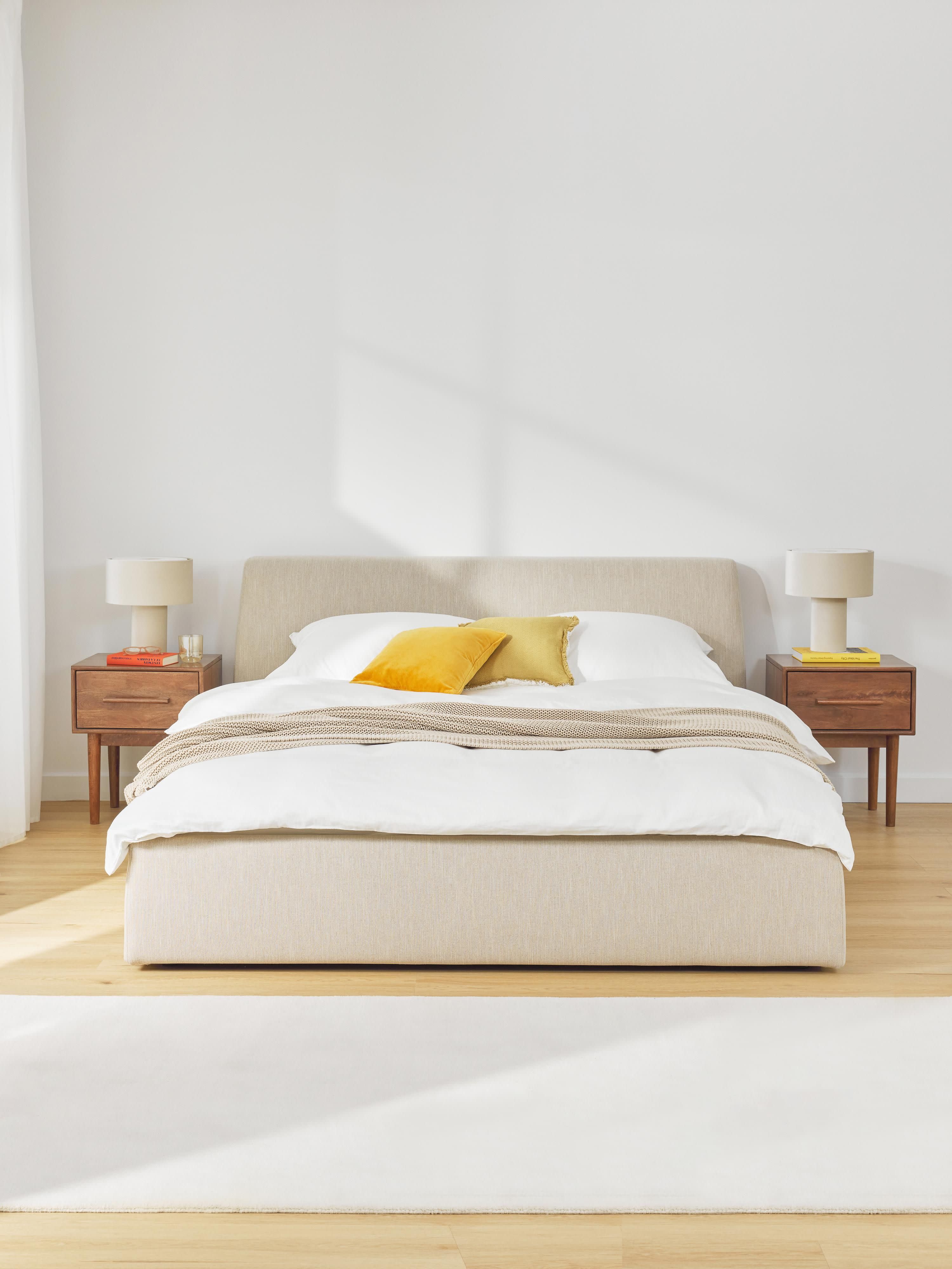 Gestoffeerd bed Cloud met opbergruimte