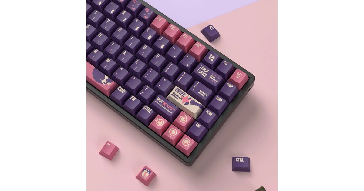 KeychronLunar Witch - Cherry Profiel Dye-Sub PBT Volledige Keycap Set keycaps  (Donkerpaars, 140 stuks)