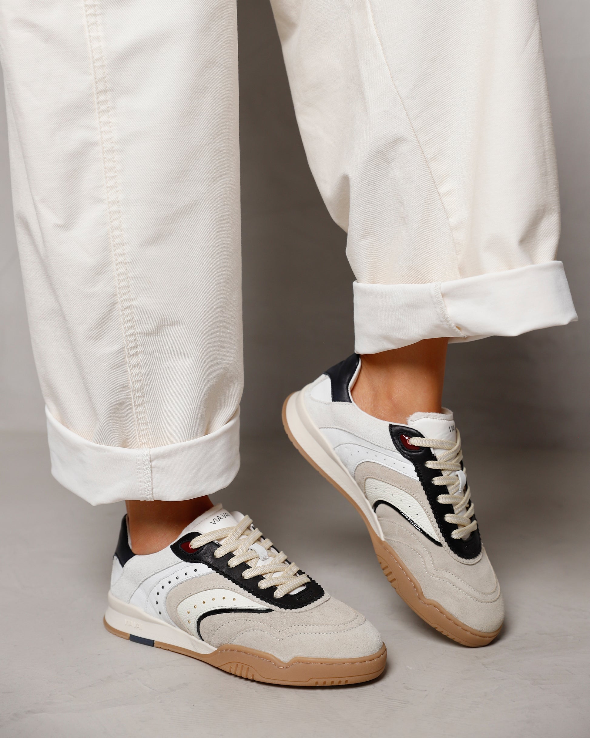 VIA VAI beige dames sneakers Kris Pax