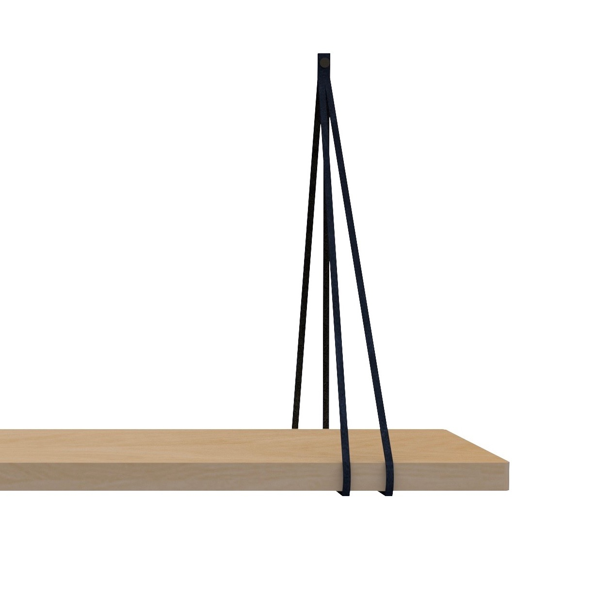 Leren split-plankdragers Navy - 2 stuks