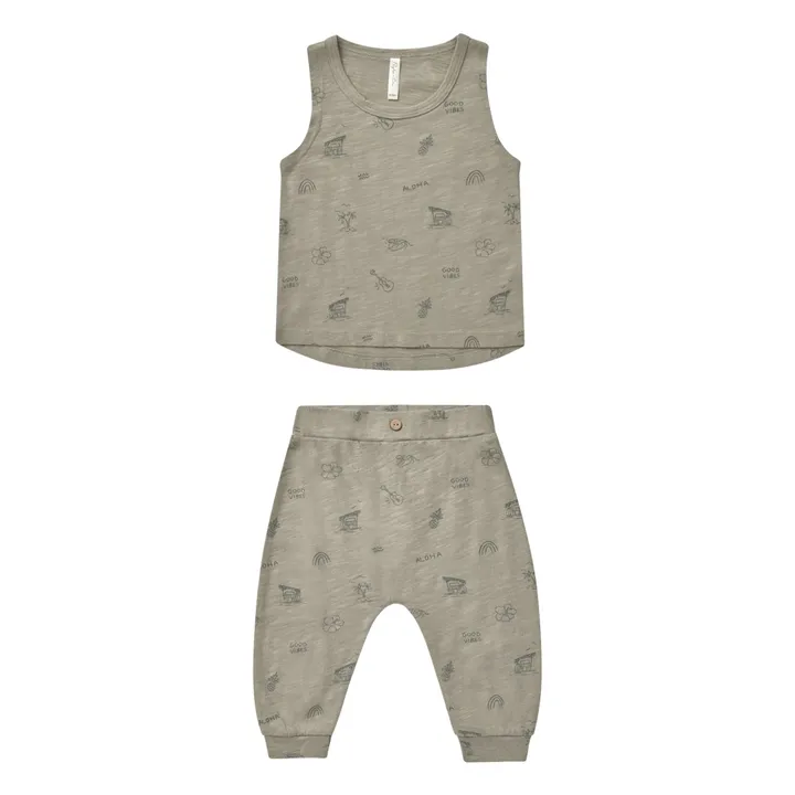 Rylee + Cru Débardeur et Pantalon Hawaii | Sauge