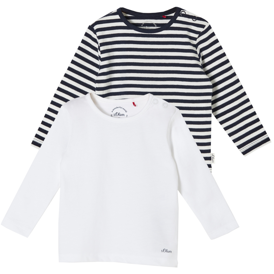 s.Oliver Langarmshirt Multipack bluewhite
