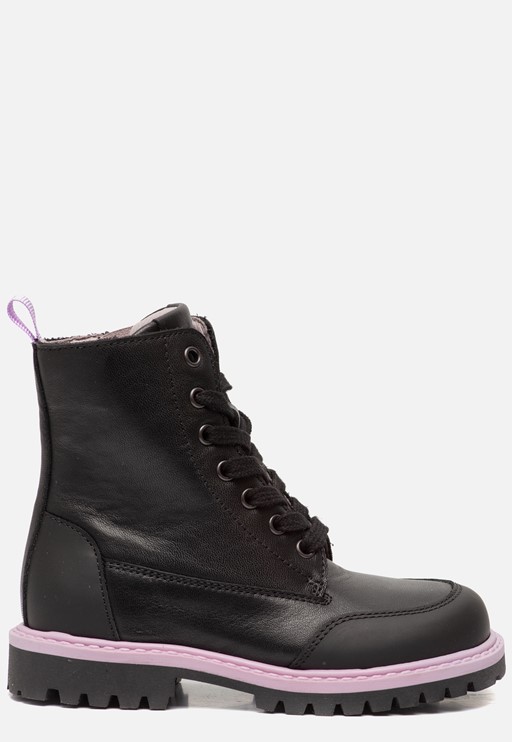 Muyters Veterboots zwart Nubuck 22609