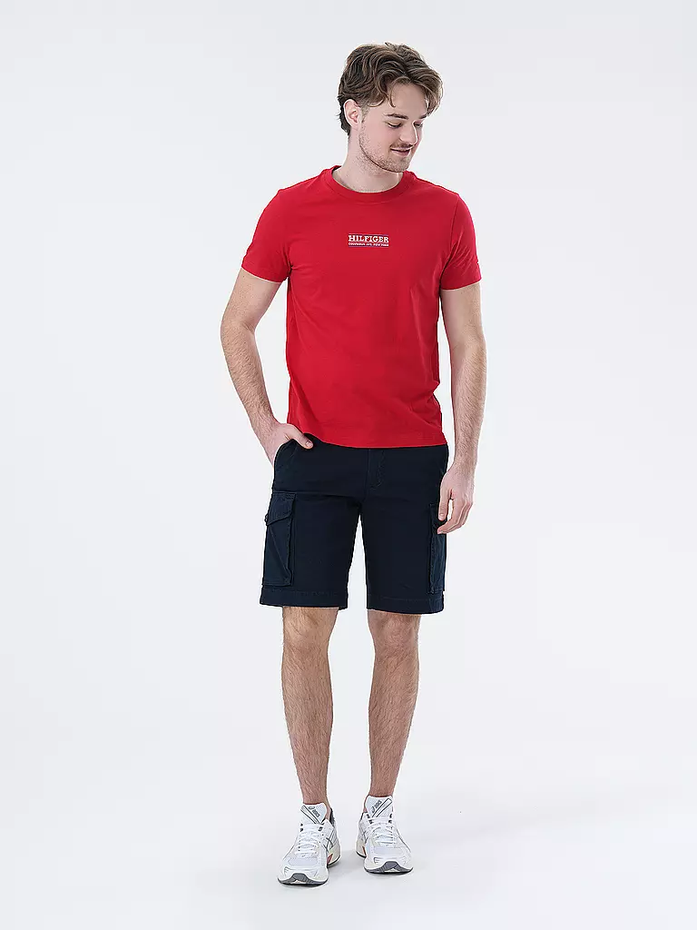 TOMMY HILFIGER T-Shirt Slim Fit rot