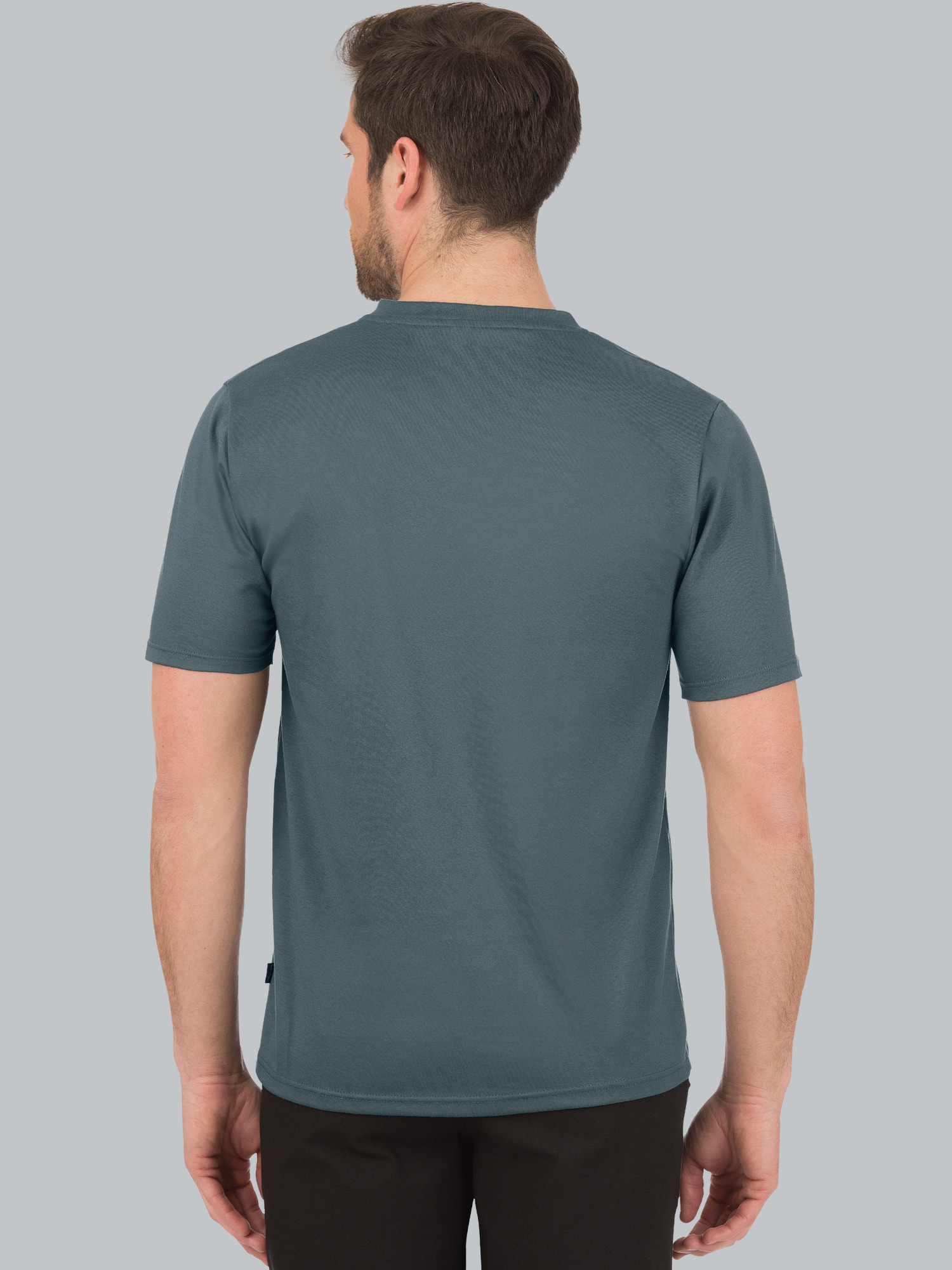 V-Shirt DELUXE Baumwolle Anthrazit