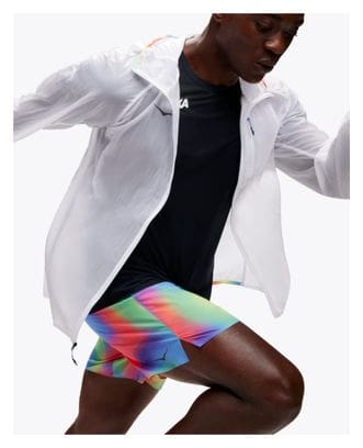 Veste coupe-vent Hoka Skyflow Marathon Pack Blanc