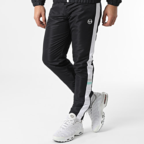 Ensemble De Survetement A Bandes Jura 39974 Blanc Noir