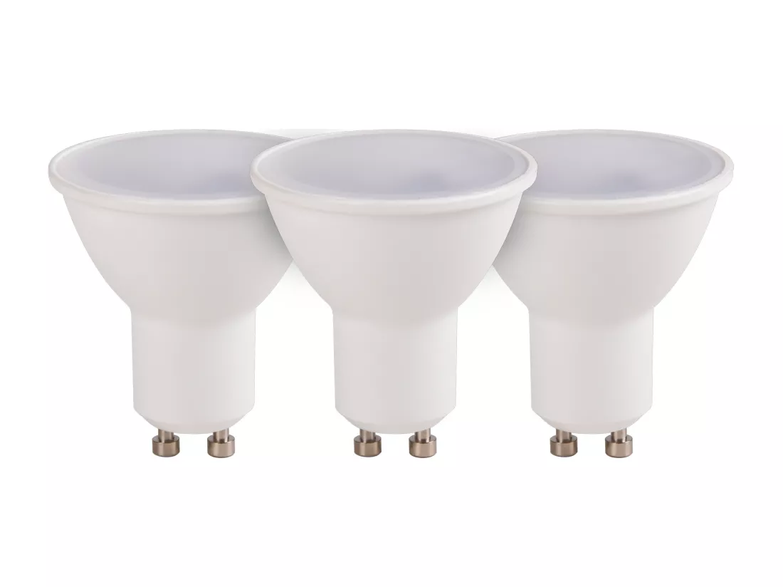 Lot de 3 ampoules LED connectées GU10 (LuzE) 2700/6500K 400lm 5W WiFi - Voltman