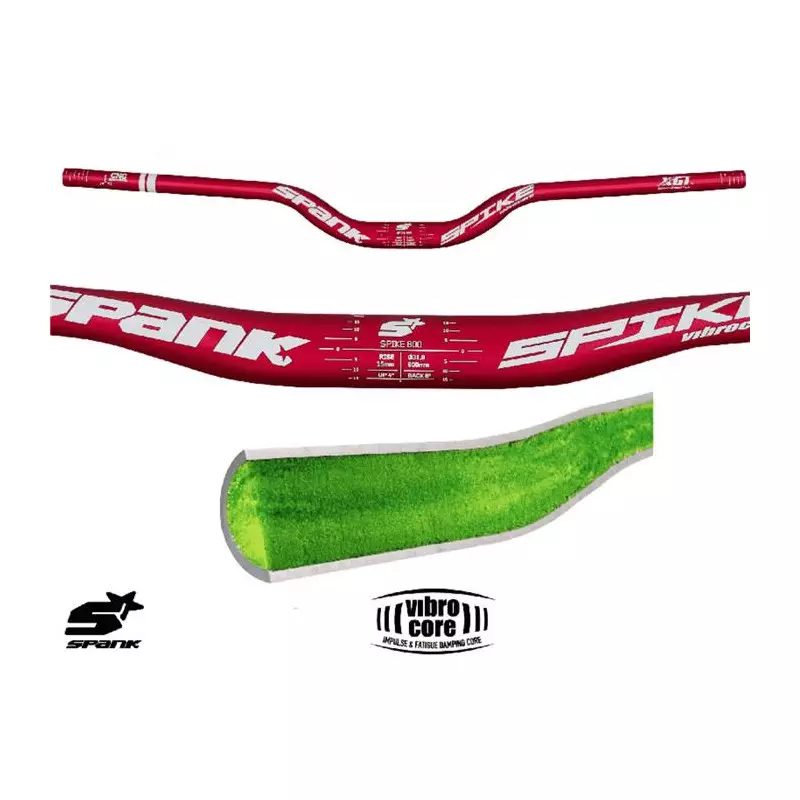 SPANK Cintre Spank SPIKE 800 Vibrocore, rise 50mm Rouge/blanc