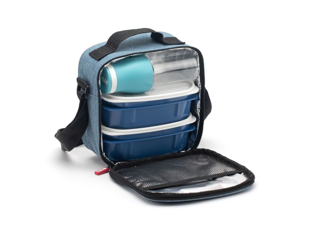 LANCHEIRA URBAN FOOD TATAY DENIM COM 2 CAIXAS E GARRAFA