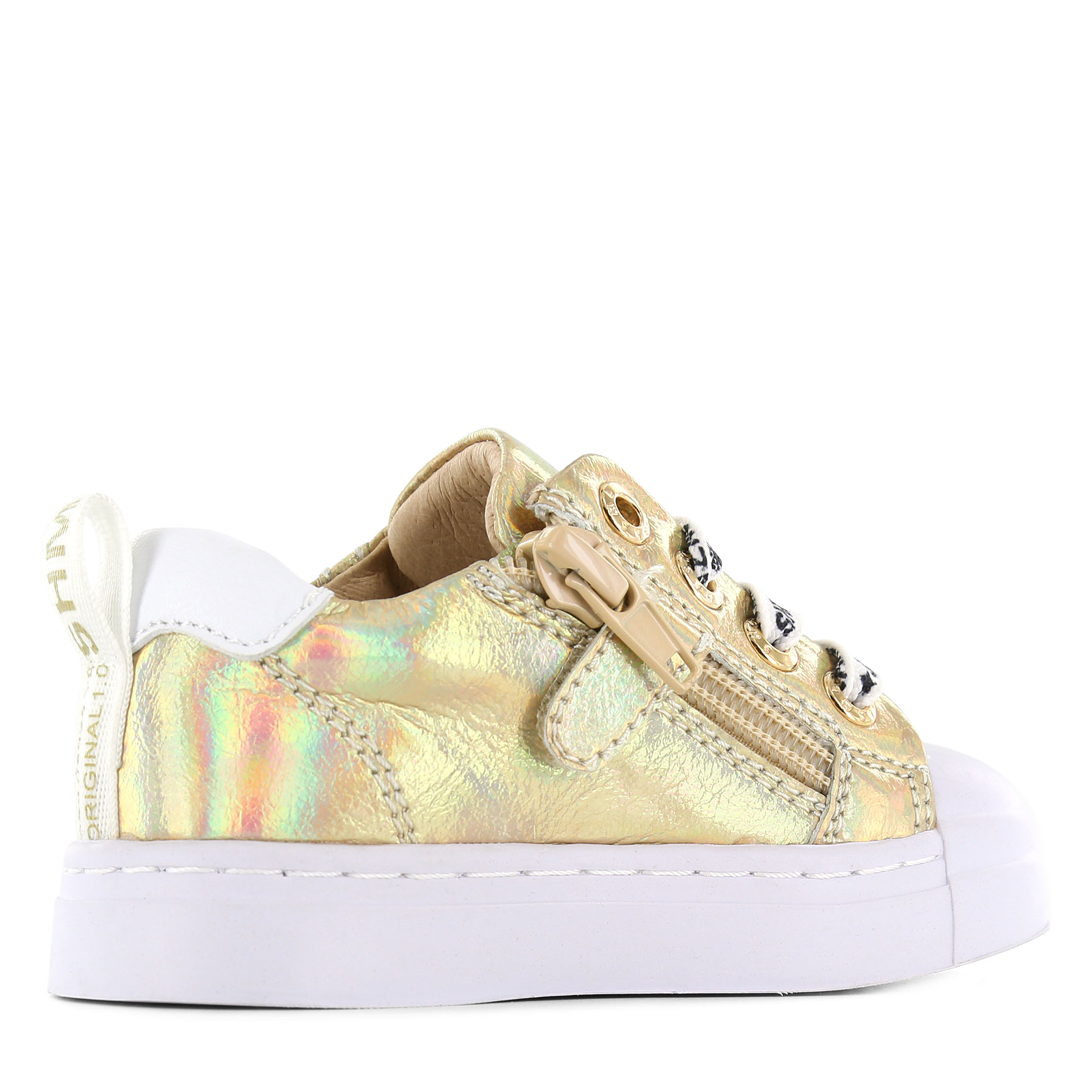 Shoesme metallic gouden sneaker Leer, Metallic, Microleer | Sale