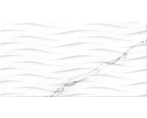 Porseleinen tegeldecoratie Verona blanco 32 x 62,5 cm golvend