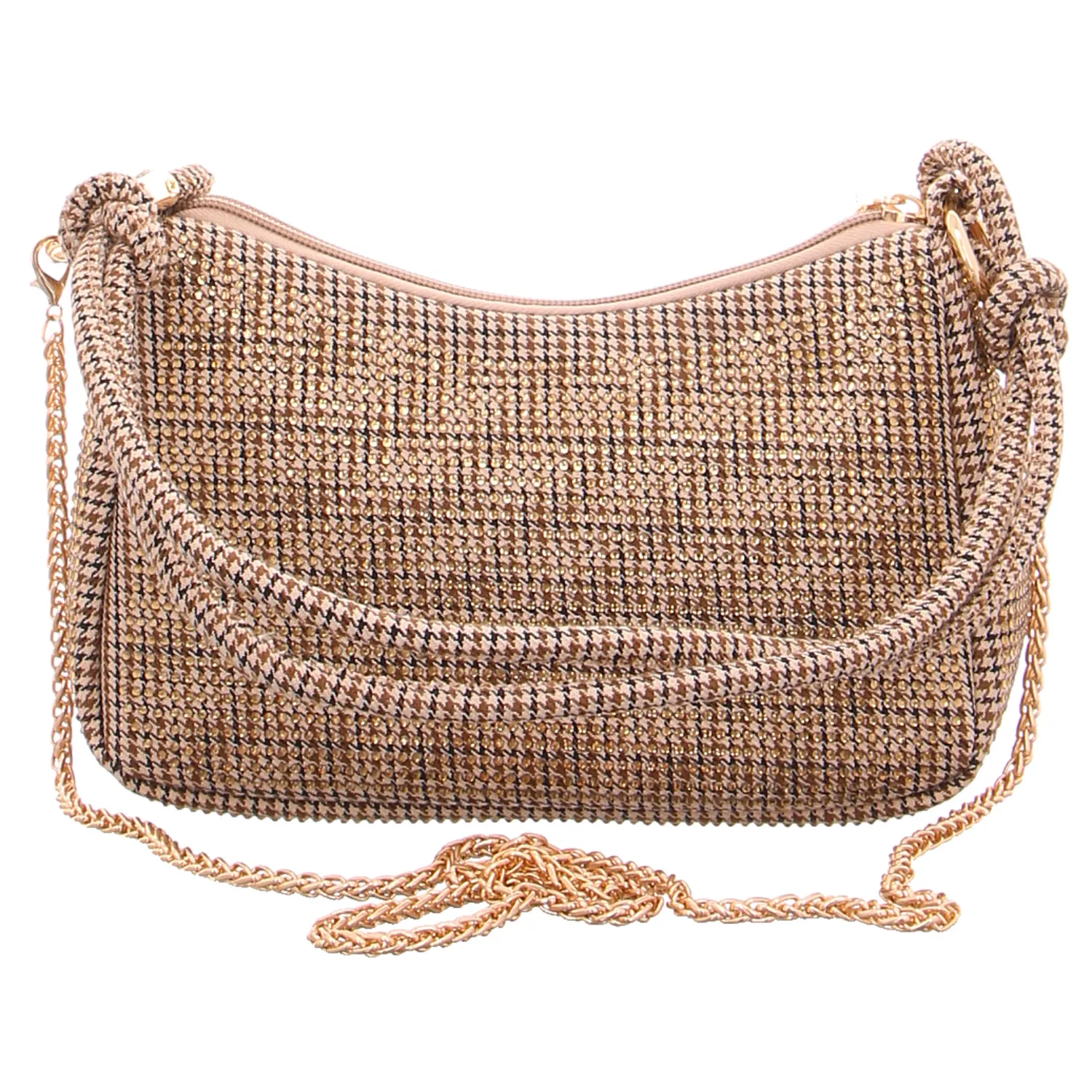 LA STRADA Clutch / Abendtasche Beige Textil
