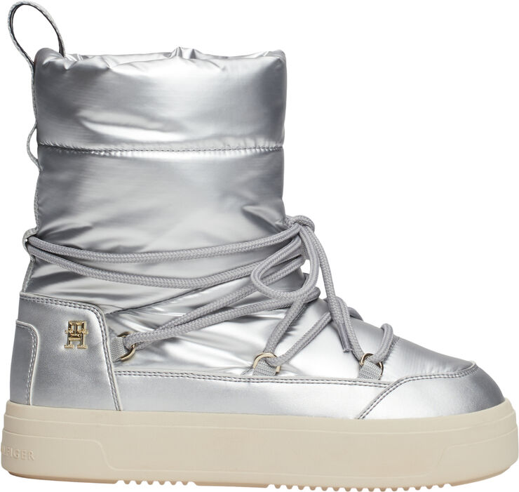 Tommy Hilfiger LACE-UP METALLIC SNOWBOOT Silver