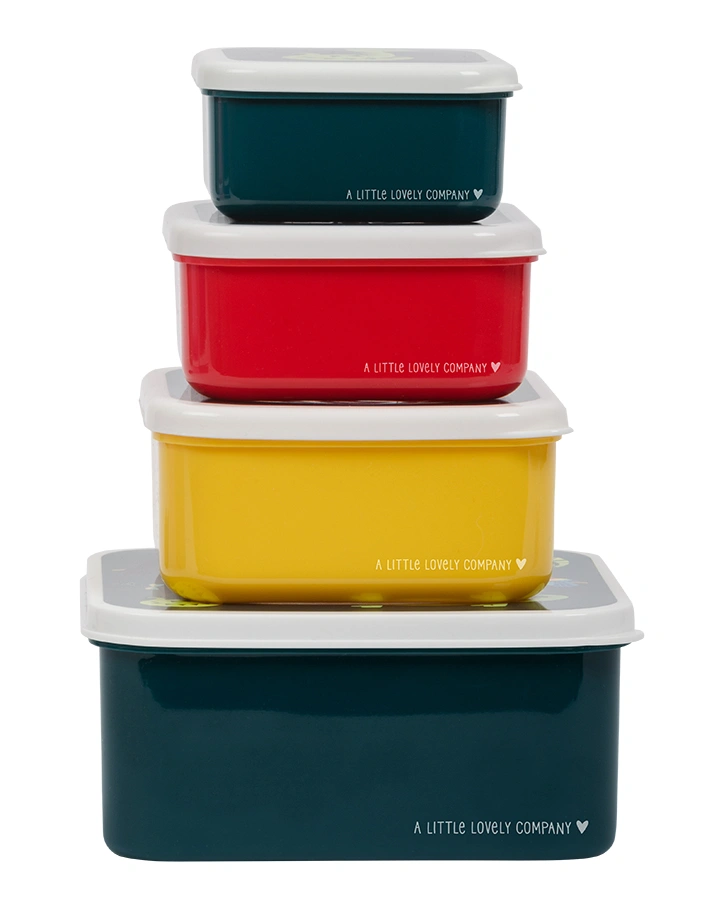 Snackbox JUNGLE TIGER 4er-Set in bunt