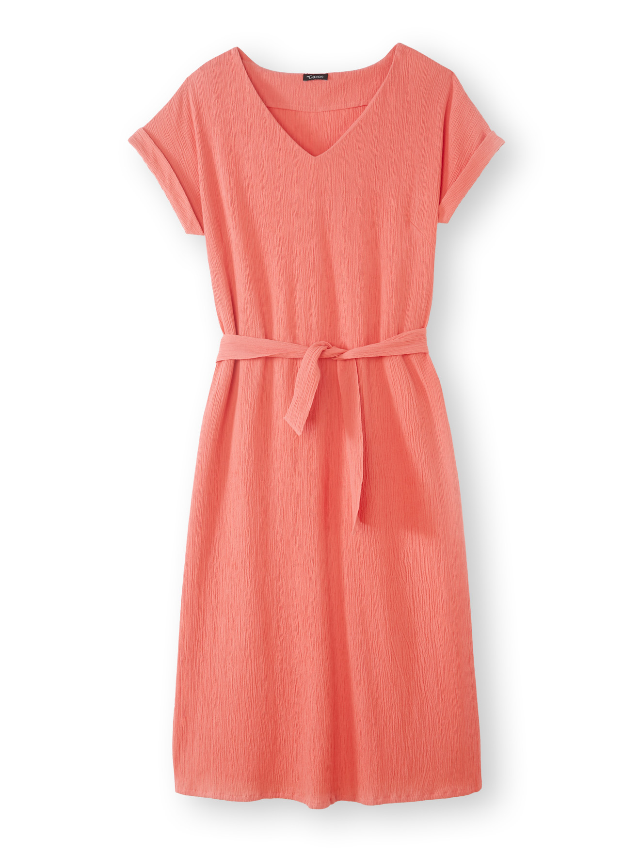 Robe longue en crépon pur coton