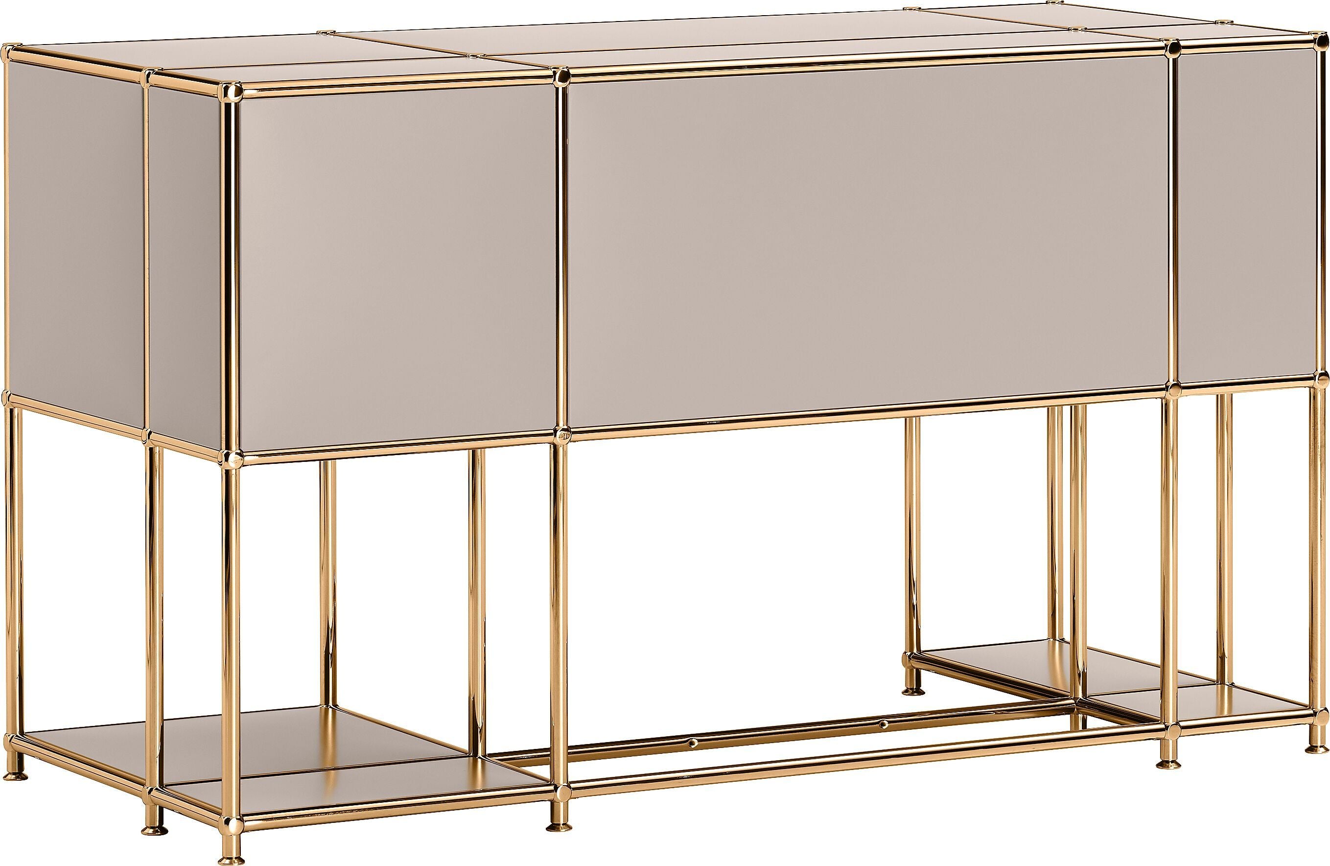 FLEXCUBE Schreibtisch - Taupe / B: 134.0 cm x T: 60.0 cm x H: 80.0 cm