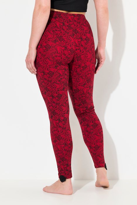 Leggings, Spitzendruck, schmales Bein, Elastikbund