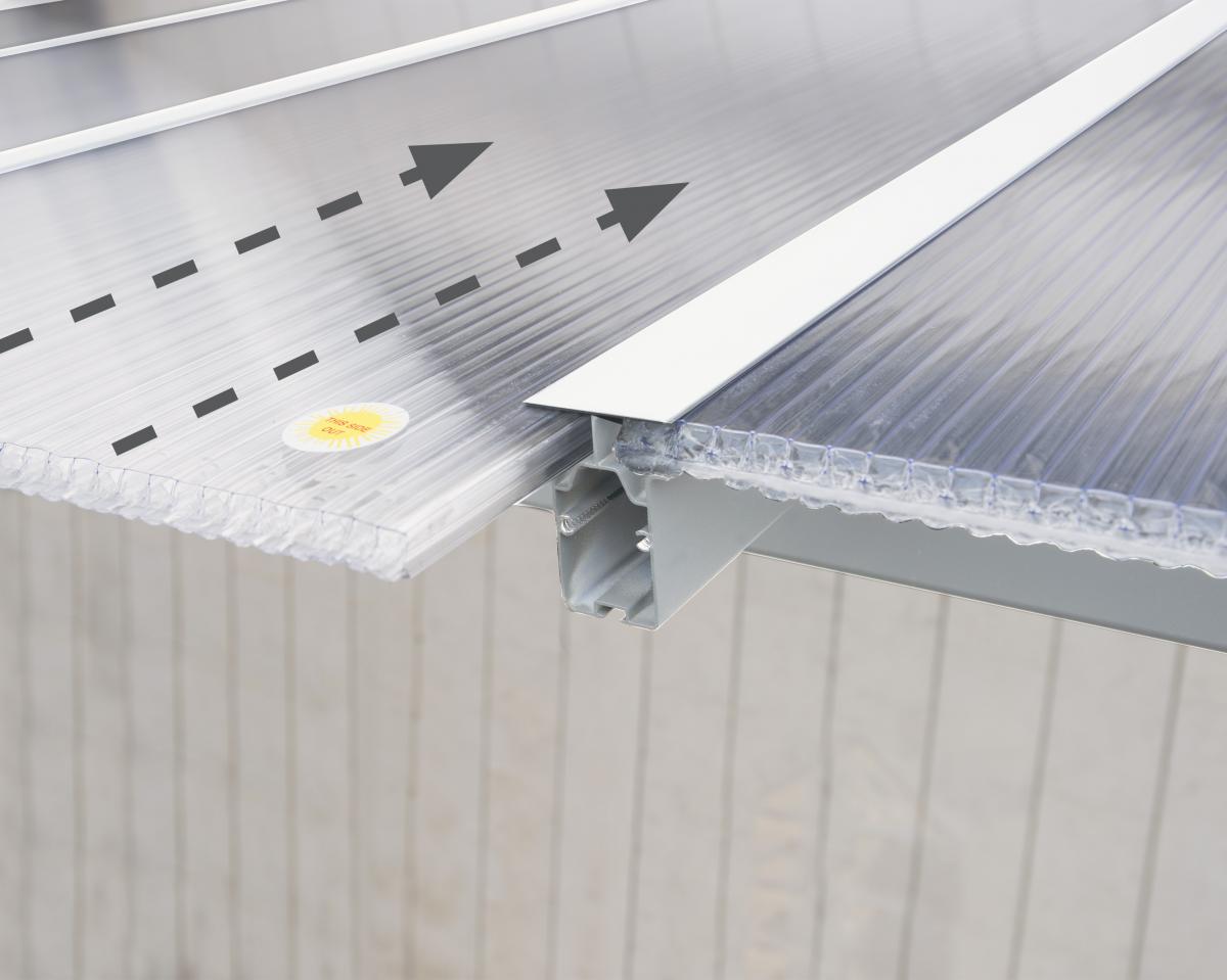 Palram - Canopia Olympia Terrassenüberdachung weiß 619x295x305cm