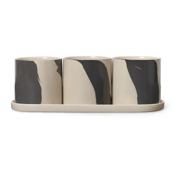 Ferm Living Pot à plantes Inlay  | Sable