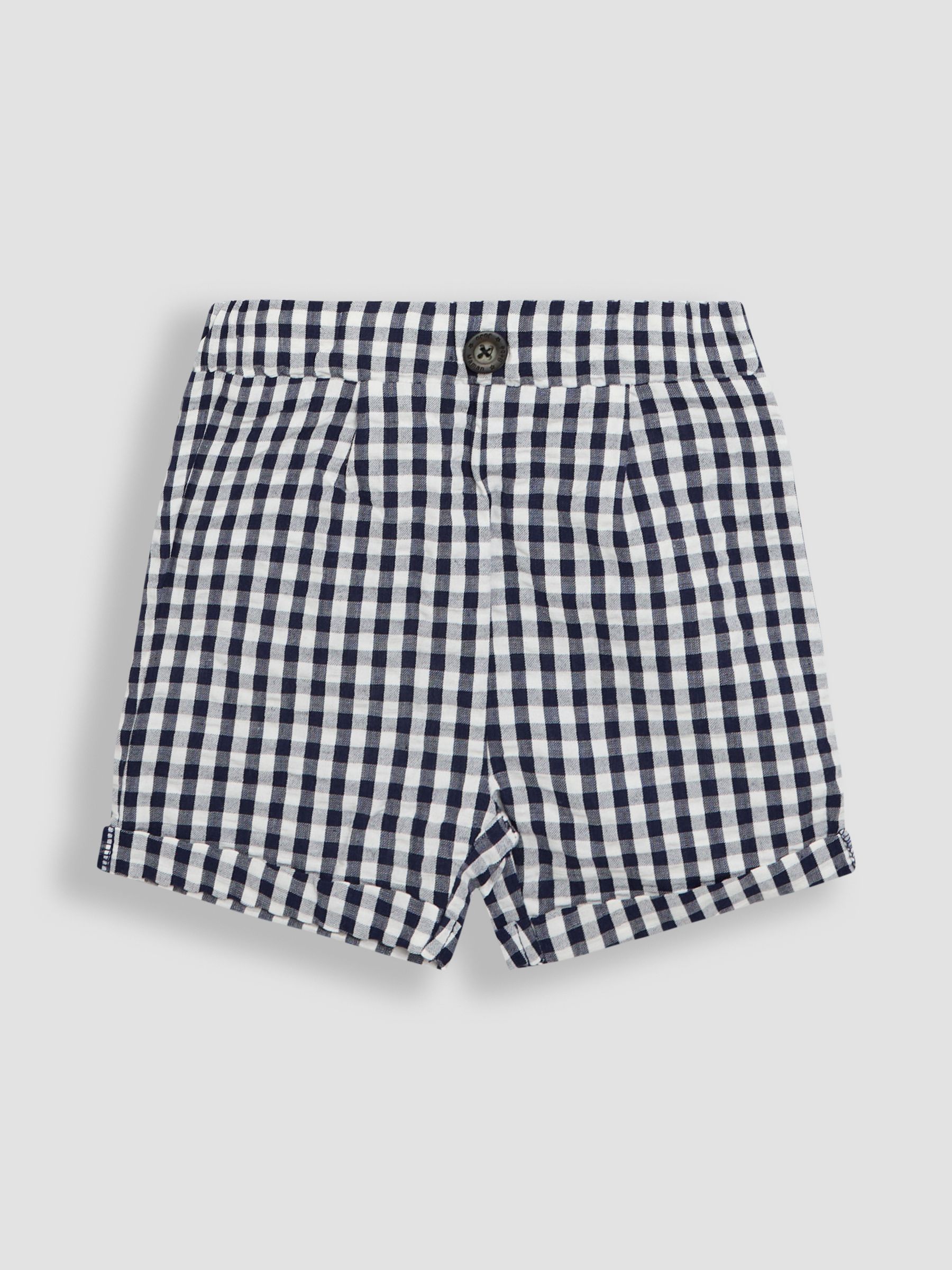 JoJo Maman Bébé 2-delige set van gesmokte en geborduurde body en shorts