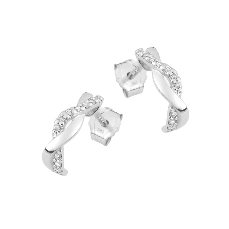 Boucles d'oreilles femme - Argent 925 - Oxyde de zirconium