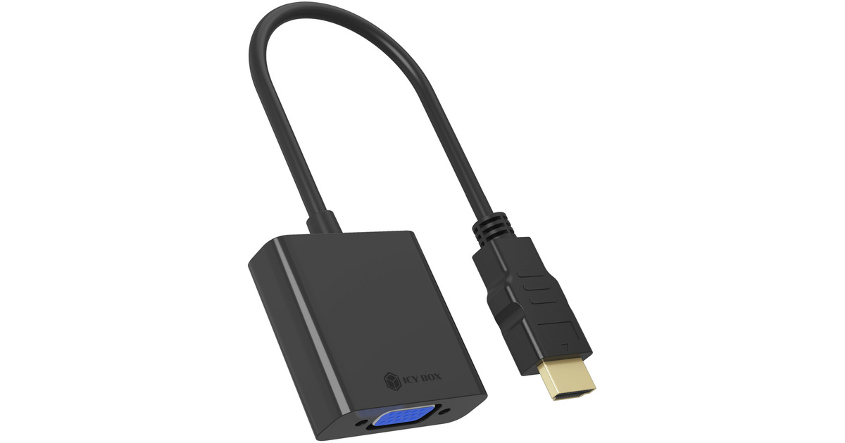 ICY BOXIB-AC502a HDMI naar VGA Adapter  (Zwart)
