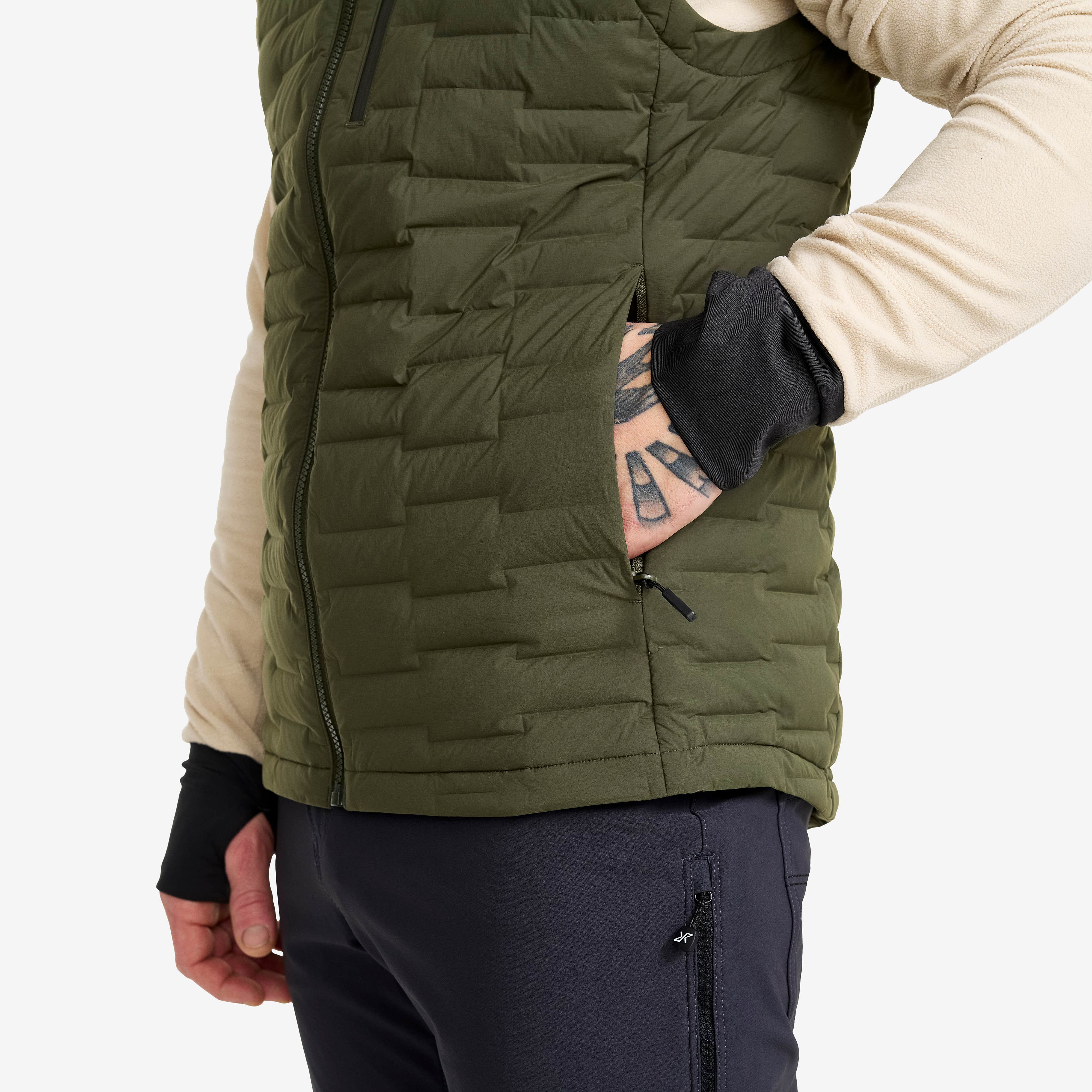 Flex Stretch Down Vest Herre Forest Night