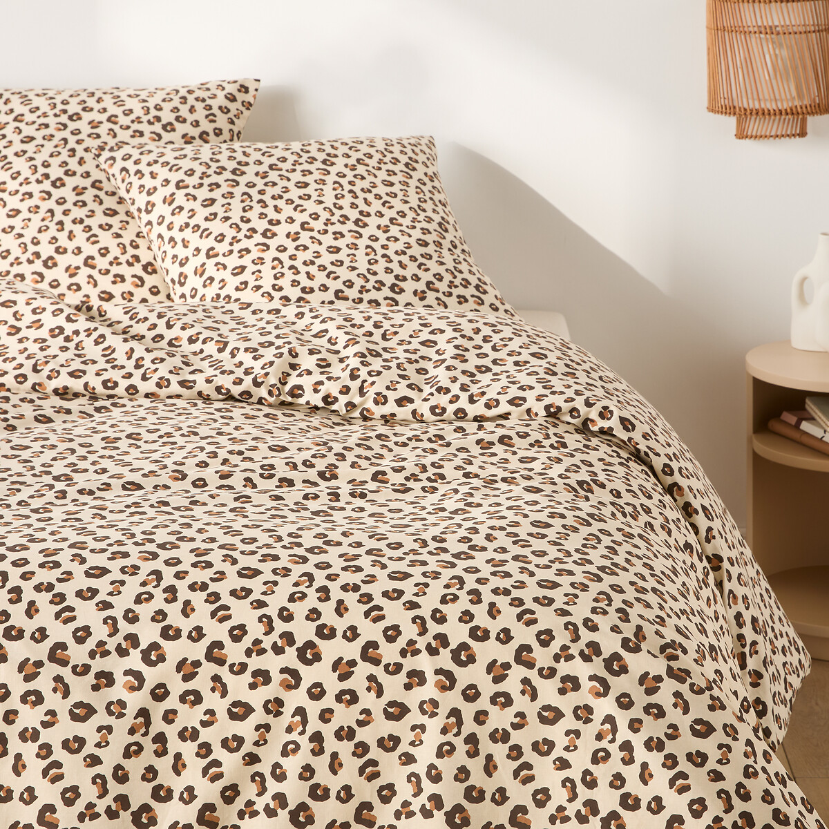 LA REDOUTE INTERIEURS<br>Conjunto de cama de algodão, fronha quadrada, Leopold