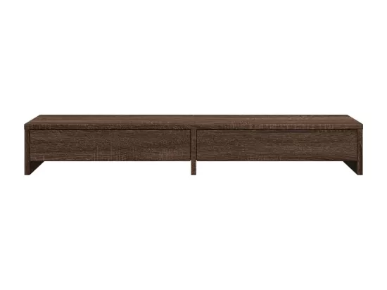 Support de moniteur avec tiroirs chêne marron bois d'ingénierie