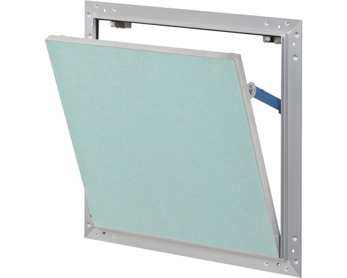 AluPlana® luchtdicht en stofdicht toegangspaneel met gipsplaatinzetstuk GKBI 2 x 12,5 mm en veiligheidspal 200 mm x 200 mm
