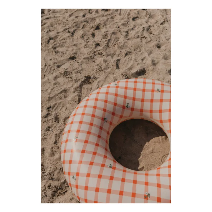 garbo&friends Bouée gonflable Gingham Sorrel | Rouge