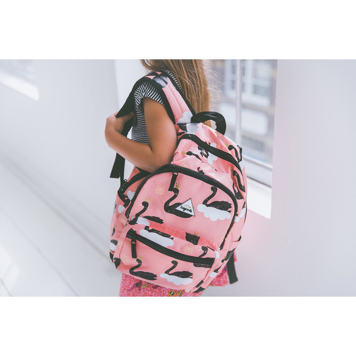 Little Legends Swan Backpack L roze