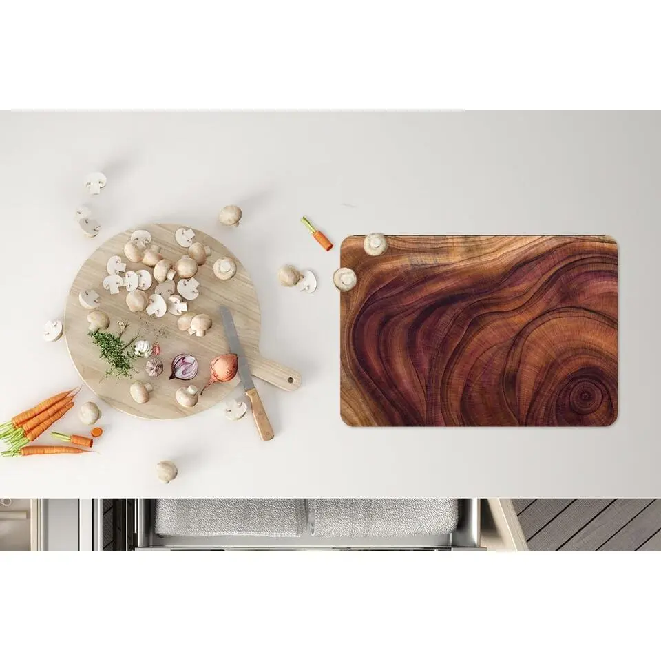 MuchoWow Placemat (6stuks) 45x30cm Gladde hout structuur gemaakt