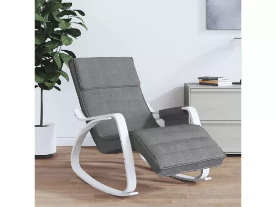 Chaise à bascule Gris foncé Tissu