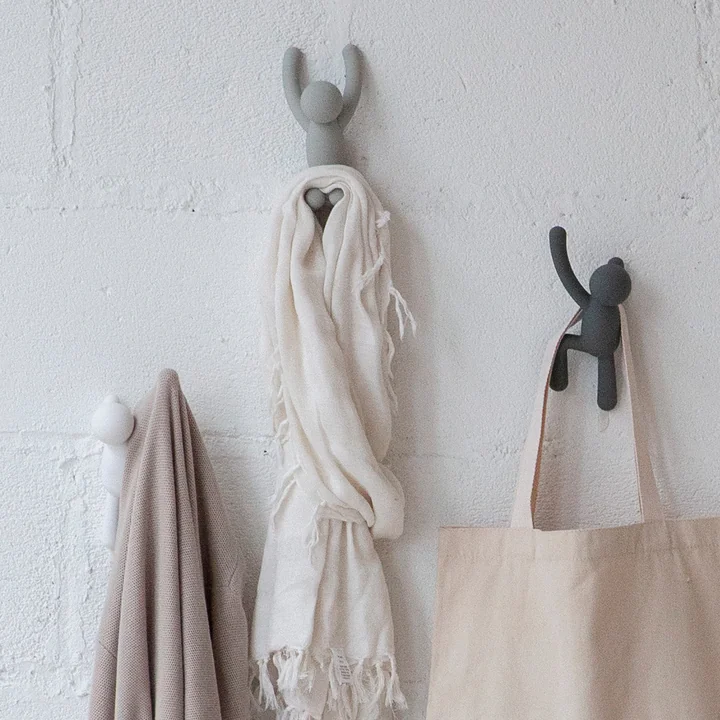 Umbra - Buddy Wandhaken 3er-Set, blau / gelb / rot