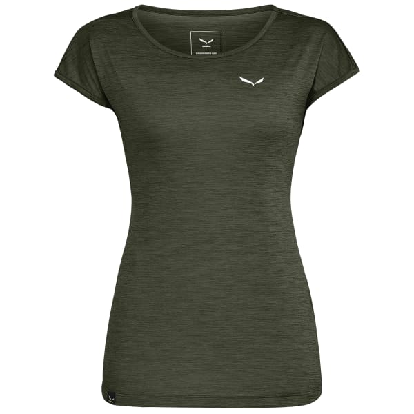 T-shirt randonnée SALEWA PUEZ MELANGE DRY W S/S DARK OLIVE MELANGE