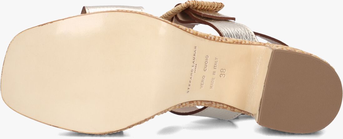gouden stefano lauran sandalen met hak 24199