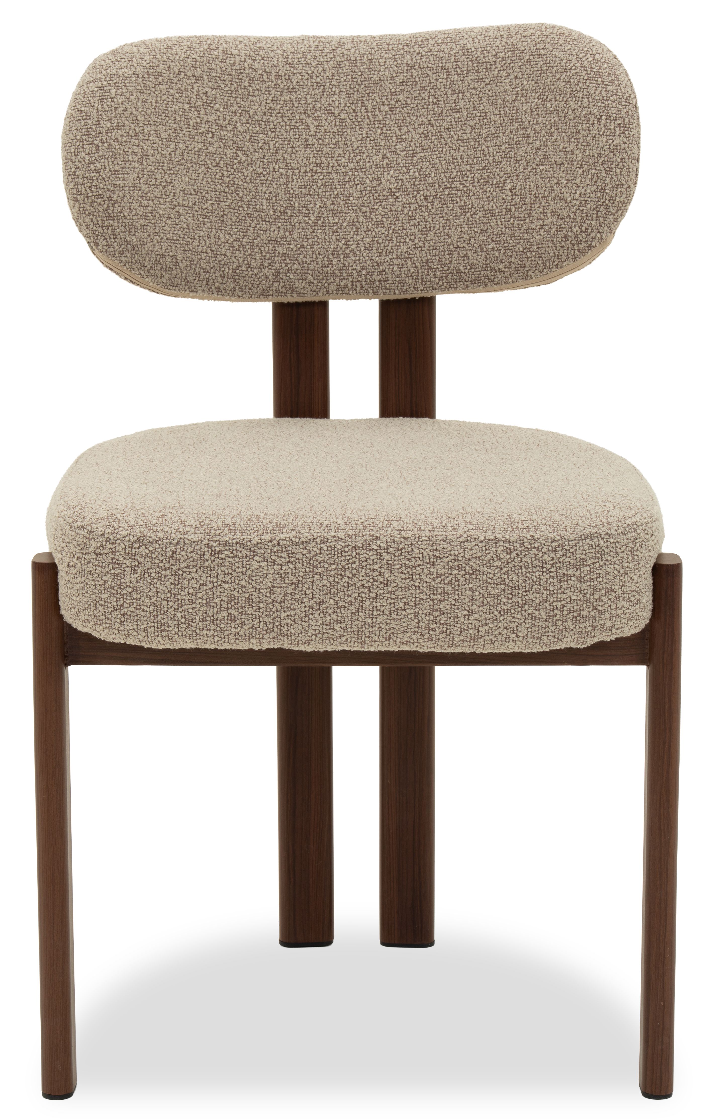 Eetkamerstoel Beige Walnut Riku B49 x D50 x H81 cm