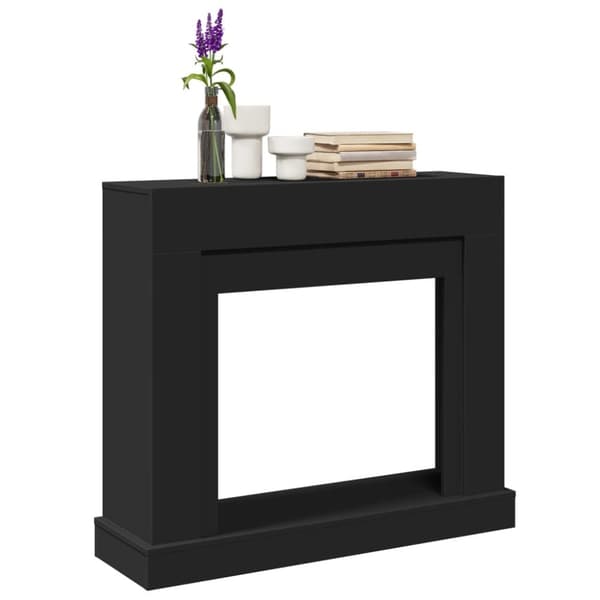 vidaXL Peisramme svart 100x30x87,5 cm konstruert tre