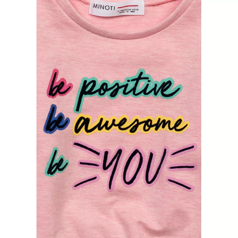 MINOTI Sweatshirt BE YOU Hellrosa