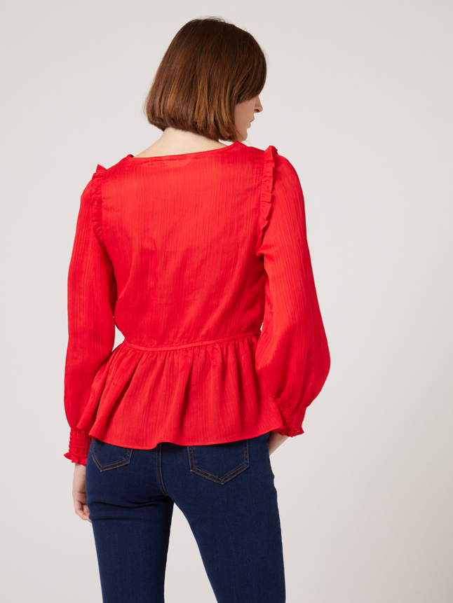 Blouse col v